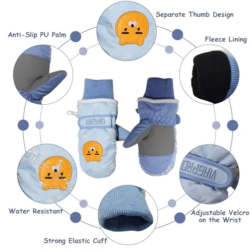 EVBEA Toddler Gloves Baby Winter Snow Gloves Boys KL L - Image 5