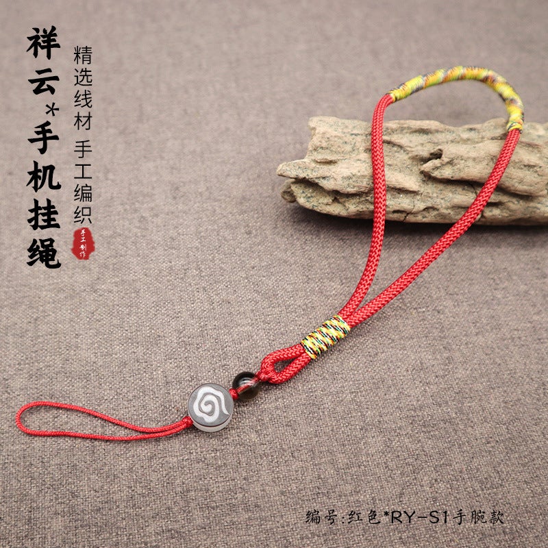Creative Wrist Rope Wenwan Hand Piece Lanyard Hand Rope High-End Handmade Jewelry Rope Mobile Phone Chain Pendant Pendant Rope - Image 1