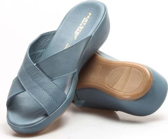 Fast Step Genuine Leather Women's Flat Slippers 864ZAR03