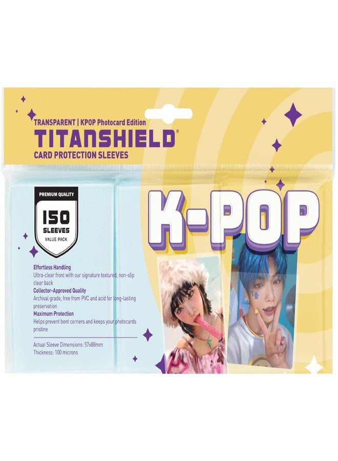 TitanShield 150ct. Premium Kpop Photocard Sleeves Card Protector Sleeves 57 x 88 mm for Albums - Image 1
