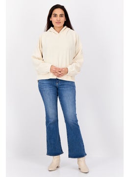 Aerie Women Hooded Ribbed Sweatshirt, Ivory  - Image 4