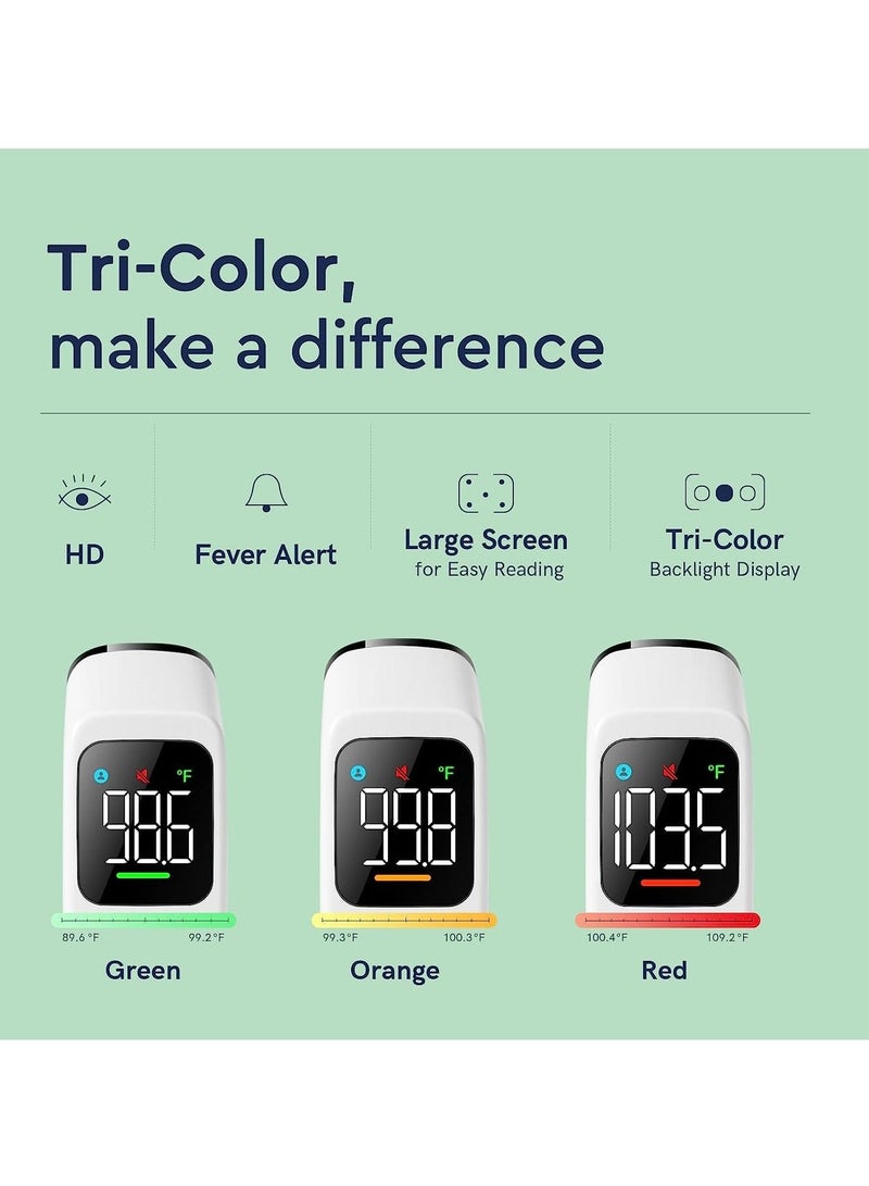 No-Touch Thermometer for Adults and Kids, Digital Forehead Thermometer with High Accuracy, Ultra Clear LED Screen, and Fever Alarm(White) - Image 4
