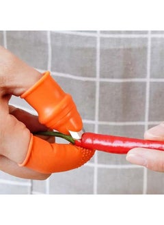 Generic Versatile Silicone Thumb Knife Set for Harvesting and Trimming, Orange  - Image 2