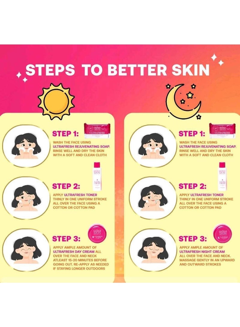 هيكاري مجموعة هيكاري الأساسية للعناية بالبشرة Ultrafresh الفاخرة لإعادة الحيوية - Image 4