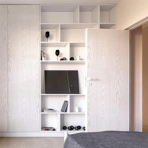 HOMEMATES Self-Adhesive Wallpaper Waterproof Old Furniture Vinyl Stickers Wooden Door Wardrobe Desktop PVC Wall Papers 45 X 304 CM- (White Wood) - Image 5