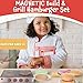 Popular Playthings Magnetic Build Grill Hamburger Set Educational Pretend Play Food Toy Gifts for Toddlers Ages 3 Up Includes Grill 16 Pieces - Image 4