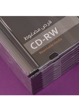 عبوة 10 أقراص قابلة لإعادة الكتابة CD-RW سعة 700 ميجابايت / 80 دقيقة، سرعة 4X-12X | أقراص مضغوطة لإعادة الكتابة للاب توب والكمبيوتر وأجهزة الحرق، أرشفة محمولة — بريما - view 3