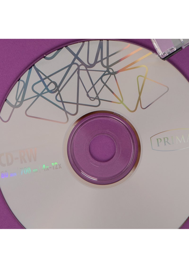 PRIMA Pack of 10 CD-RW Rewritable Discs 700MB / 80min, 4X-12X | Rewritable CD for Laptops, Desktops & Burners, Fast Copying and Portable Archiving - Image 5