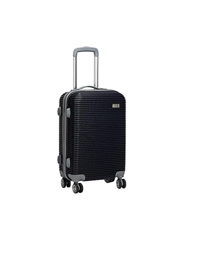 24" Black Spinner Luggage with TSA Lock; Expandable Double Zipper; Made of ABS - Image 1