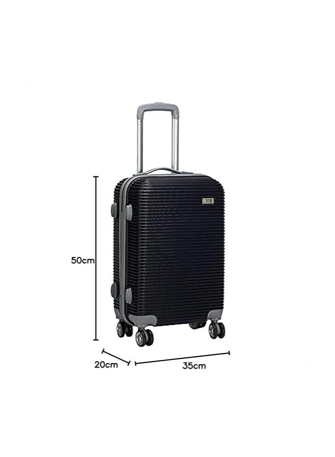 24" Black Spinner Luggage with TSA Lock; Expandable Double Zipper; Made of ABS - Image 2