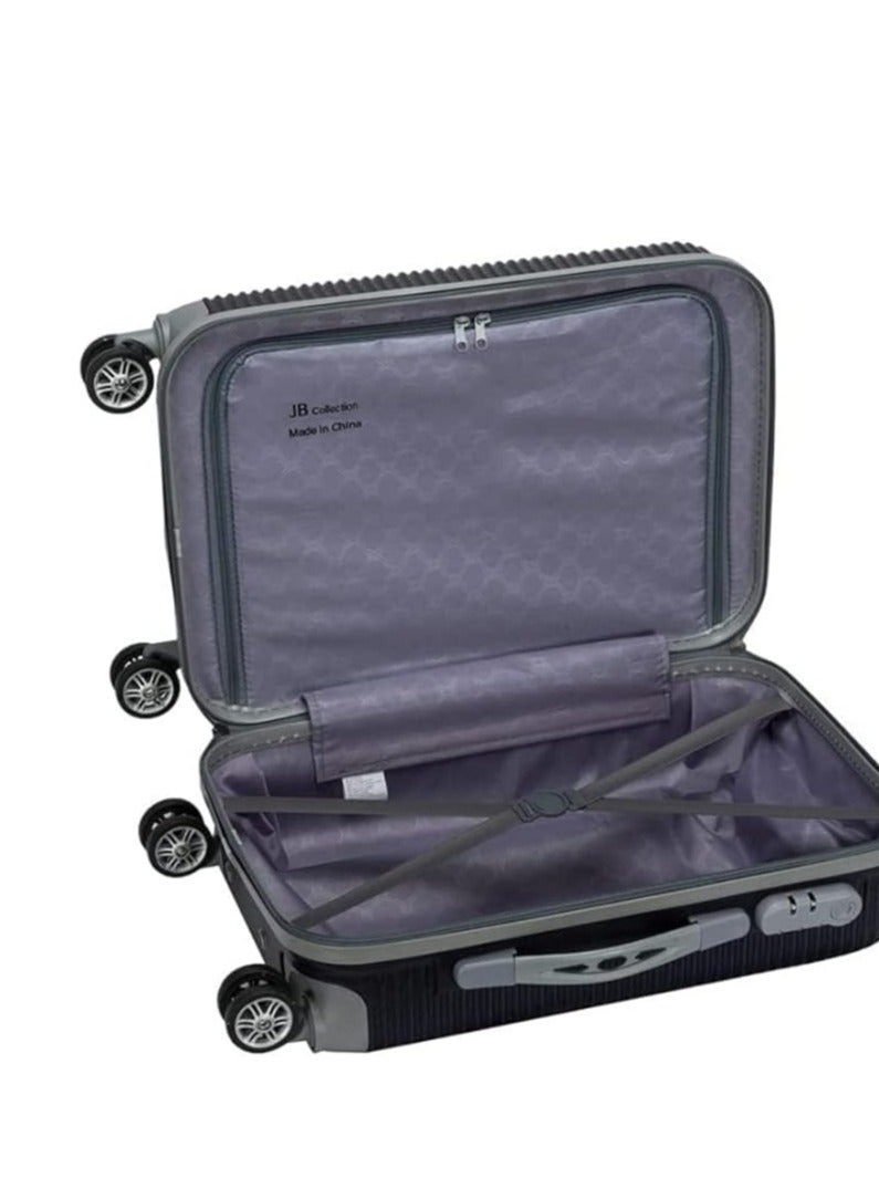 24" Black Spinner Luggage with TSA Lock; Expandable Double Zipper; Made of ABS - Image 4