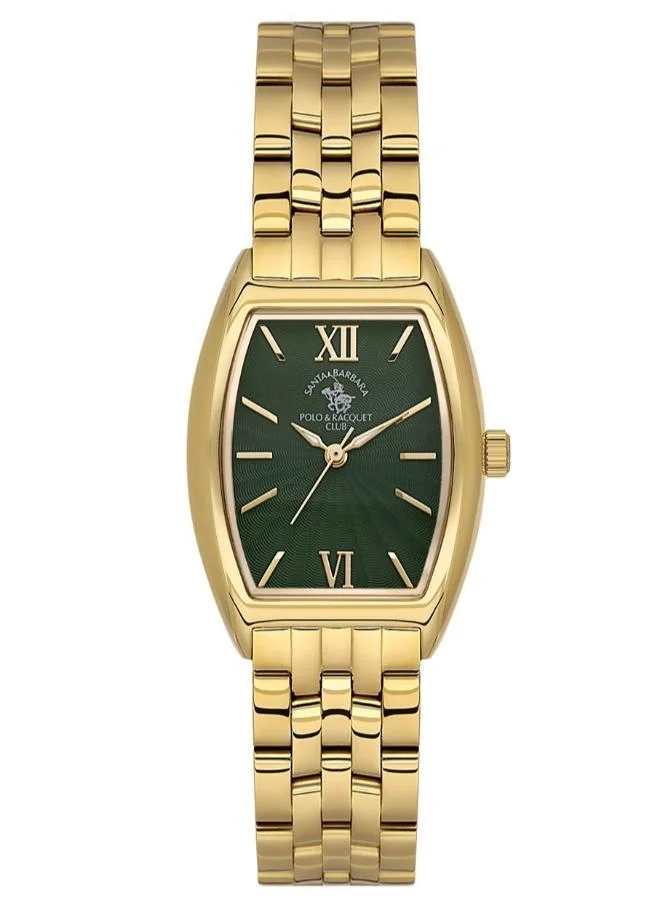 SANTA BARBARA POLO & RACQUET CLUB Santa Barbara Polo & Racquet Club - Unique Women's Watch | Stainless Steel Band with Steel Case | Analog | Square Dial | Mineral Glass | Japanese Quartz | Water Resistance 50 Meters