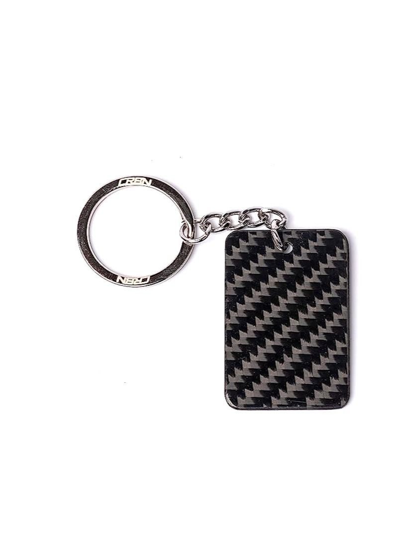 سي ار بي ان سلسلة مفاتيح من ألياف الكربون على شكل مستطيل - نسج قطني طويل - Image 1