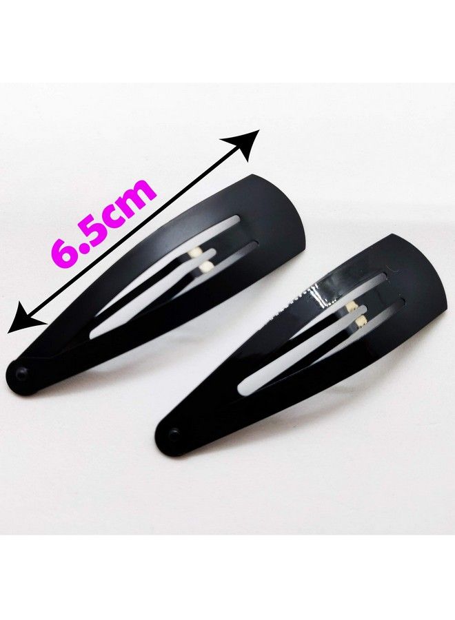 HP HIGH PROFILE مشابك شعر تيك تاك كبيرة جداً للنساء والفتيات (أسود لامع ومطفأ) عبوة من 24 قطعة من 2 - Image 4