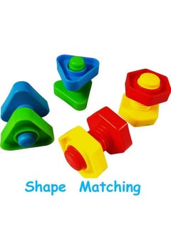 RAINBOW TOYFROG Jumbo Nuts And Bolts Toddler Toys 40 Busy Bolts With Storage Tote & Book Toddler & Baby Occupational Therapy Toys Develop Fine Motor Skills Through Play  - Image 4