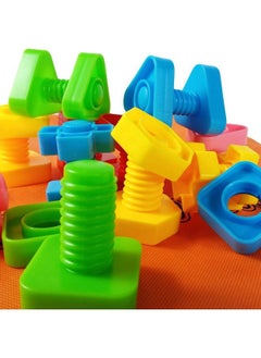 RAINBOW TOYFROG Jumbo Nuts And Bolts Toddler Toys 40 Busy Bolts With Storage Tote & Book Toddler & Baby Occupational Therapy Toys Develop Fine Motor Skills Through Play  - Image 2
