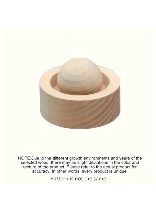 Walnut Wooden Essential Oil Diffuser Spherical Design Natural Fragrance Dispenser for Car Bedroom Bathroom Decor No Electricity Needed Ideal Gift Modern Home Fragrance Air Freshener - Image 3