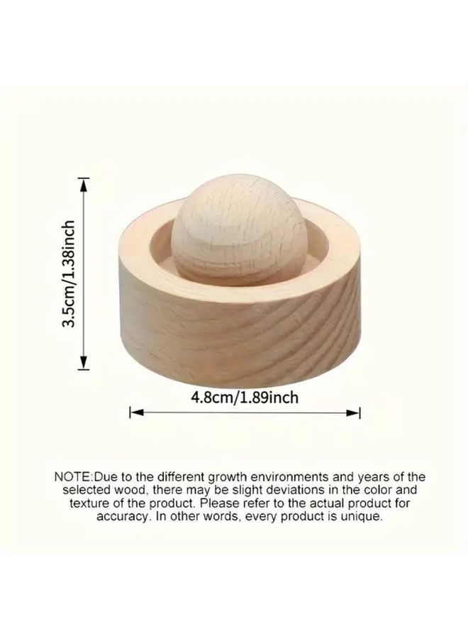 Walnut Wooden Essential Oil Diffuser Spherical Design Natural Fragrance Dispenser for Car Bedroom Bathroom Decor No Electricity Needed Ideal Gift Modern Home Fragrance Air Freshener - Image 4