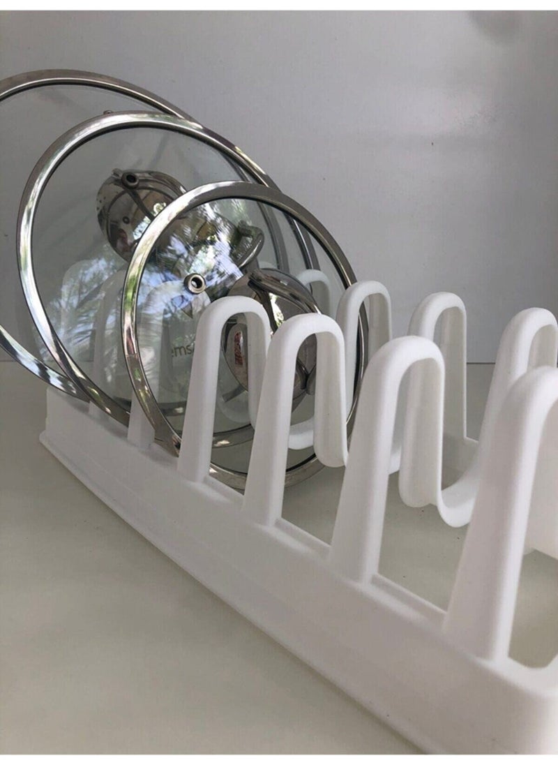 Evefix 6 Compartment Pot Lid Rack - Pot Lid Organizer  - Image 3