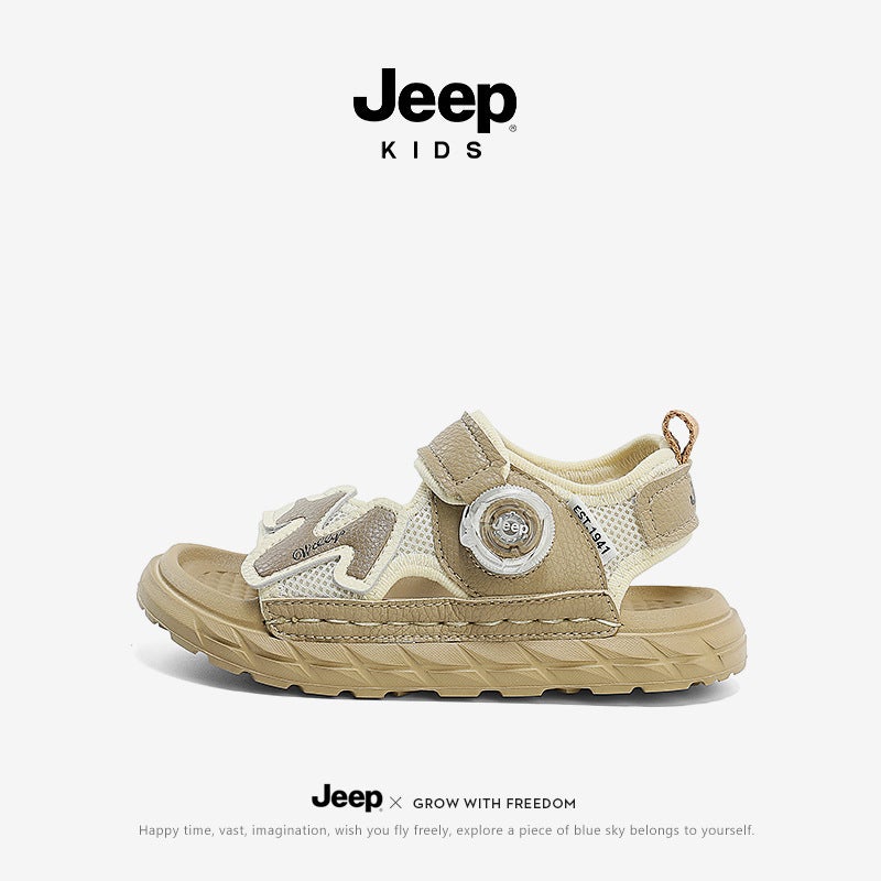 Jeep Boys Sandals Sports Soft Sole Non-Slip Summer Mid-Large Children'S Shoes Lightweight Breathable Outdoor Children'S Beach Shoes - Image 1