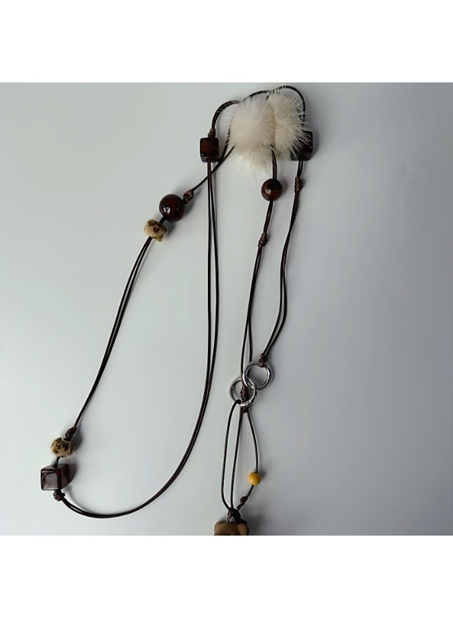 NIBEMINENT Phone Charm/ Chain Strap for Women Girls, Retro Niche Cell Phone Case Lanyard Wrist Strap