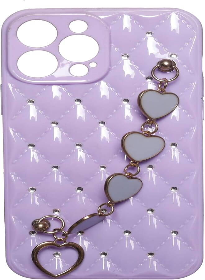 Plastic Back Cover With Series For Apple iPhone 12 Pro Max, Purple El-Harameen-680