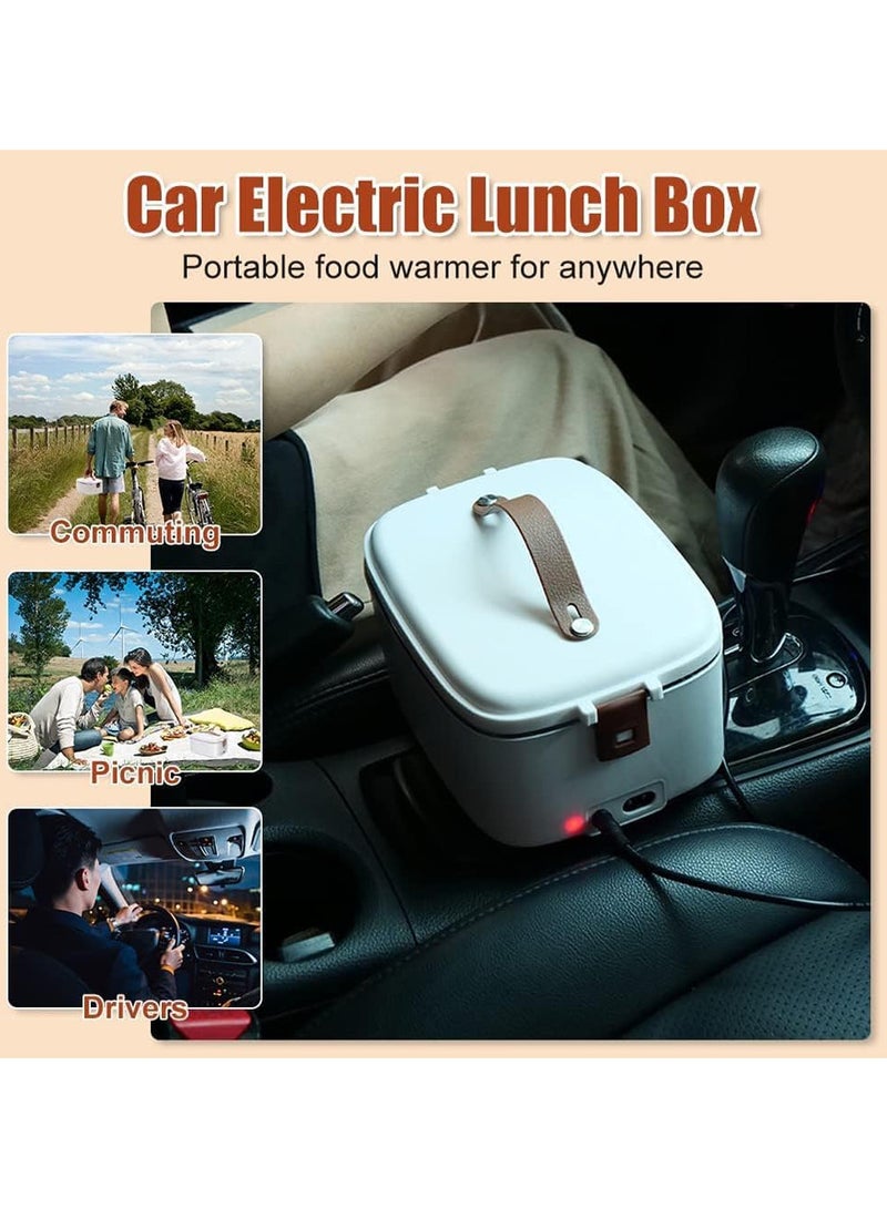 Lunch Box,Electric Lunch Bento Box,Heated Lunch Box 1.8L 70W Electric Lunch Box 3 in 1 for Car Truck Office Work Heated Bowl with Insulated Lunch Bag and Stainless Steel Cutlery (12V)