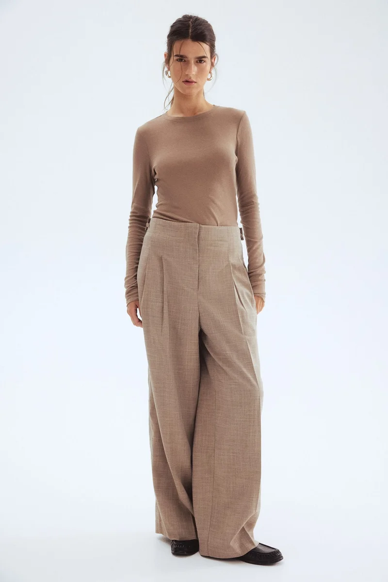 H&M Wide tailored trousers