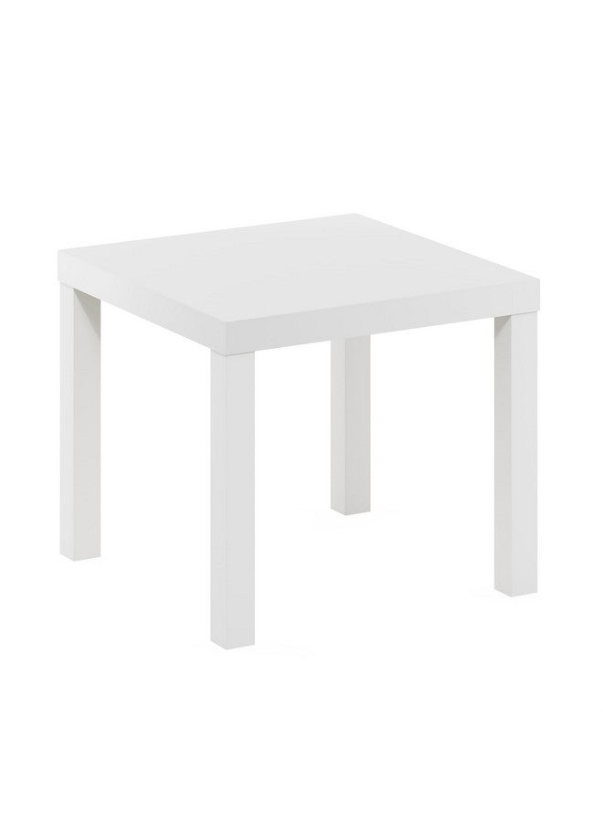 Furinno Classic Square Parsons Side End Table, 1-Pack, White - Image 1
