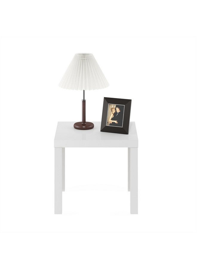 Furinno Classic Square Parsons Side End Table, 1-Pack, White - Image 5