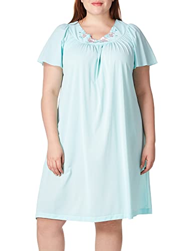 Shadowline Women's Plus-Size Petals 40 Inch Short Flutter Sleeve Waltz Gown, Sea Foam, 3X - Image 3