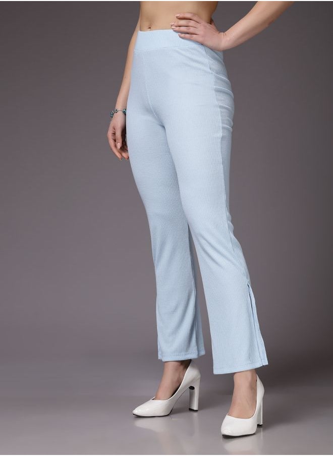 Freehand Women Flared Solid Mid-Rise Trousers  - Image 4