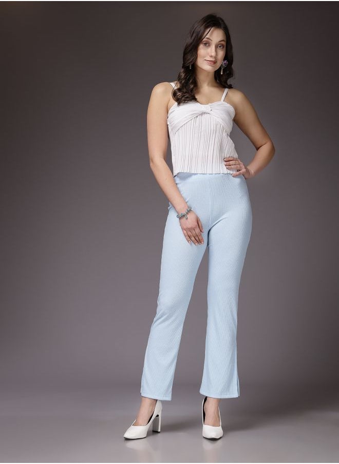 Freehand Women Flared Solid Mid-Rise Trousers  - Image 1