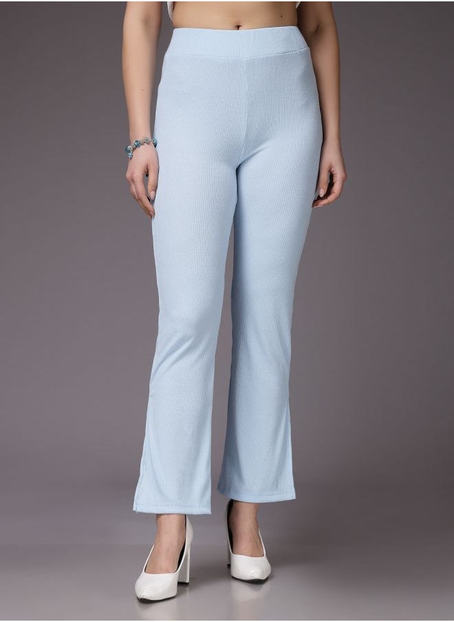 Freehand Women Flared Solid Mid-Rise Trousers  - Image 3
