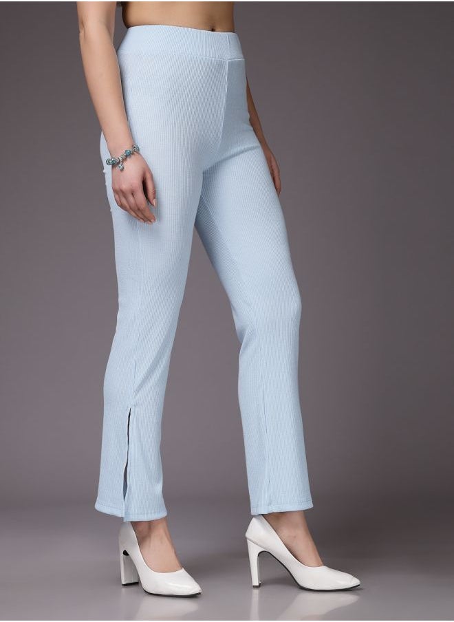 Freehand Women Flared Solid Mid-Rise Trousers  - Image 5