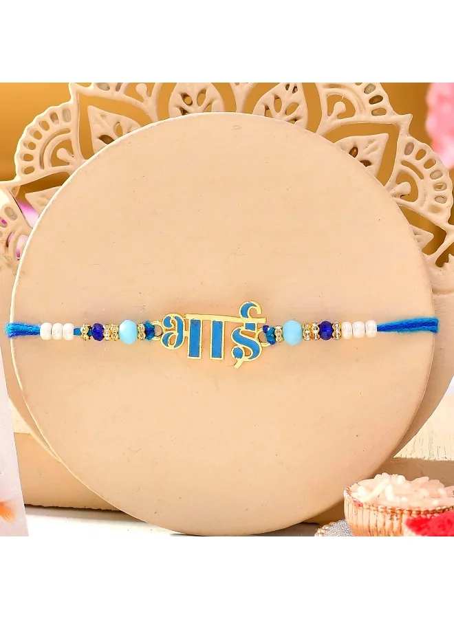 VOYLLA Firozi Enamel Bhai Rakhi