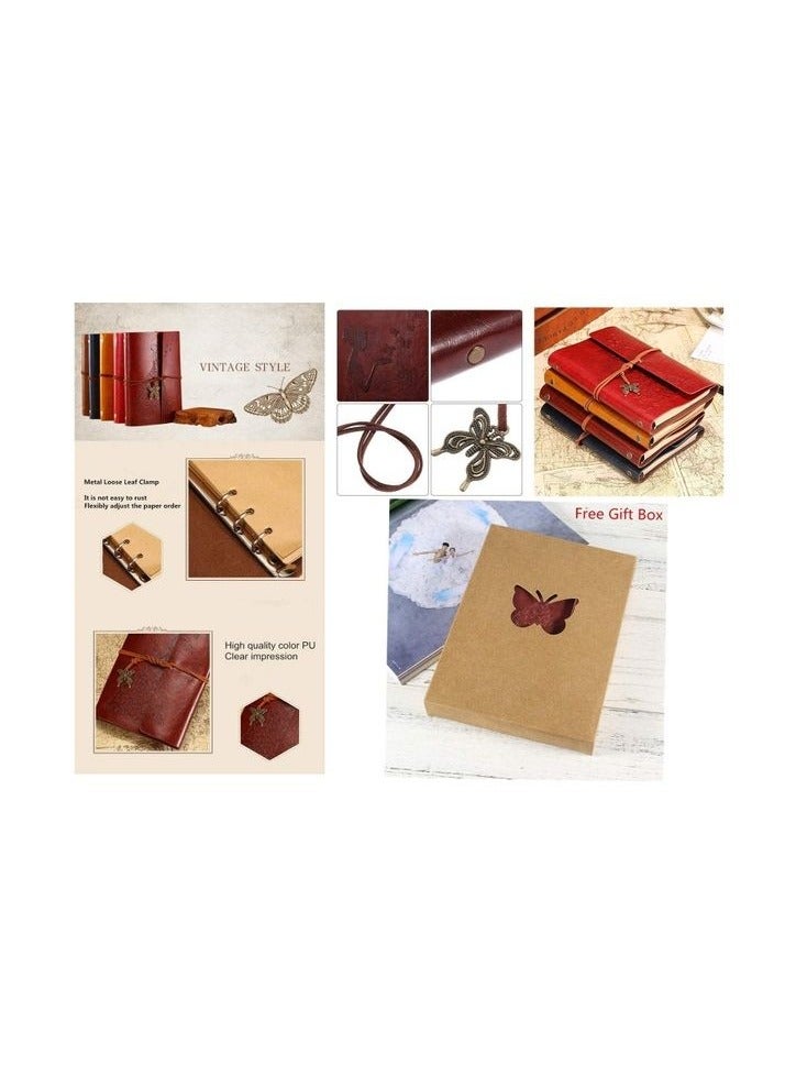 Yalla Pick DIY Photo Album Scrapbook,Album Retro Picture Album Self-adhesive Handmade Collect Book,PU Cover Loose-leaf Binder Photocards - Image 3