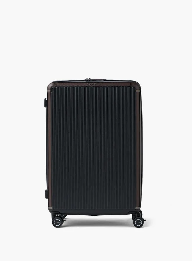 Wave BROWN Textured Harcase Trolley Bag With Retractable Handle - Set Of 3  | Best Price UAE