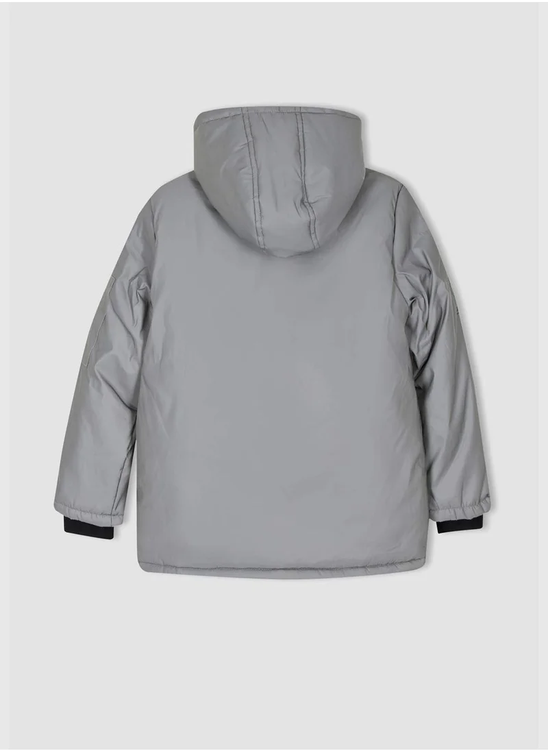 DeFacto Boy Hooded Long Sleeve Jacket