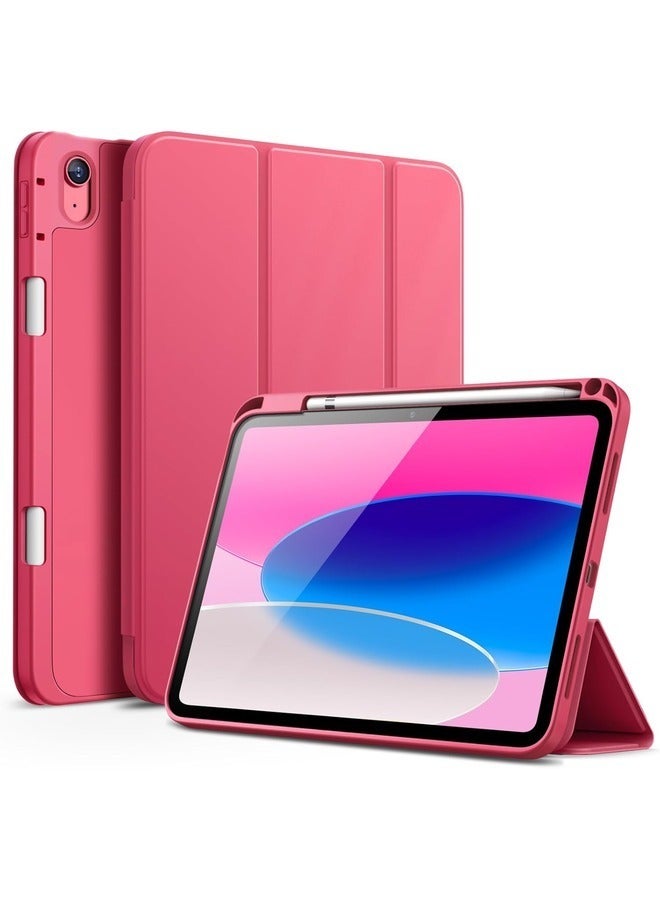 ELTRAZONE Pink iPad Air 11 Inch (M2) 2024 Case – Trifold Stand Smart Cover with Auto Wake and Pencil Holder - Image 1
