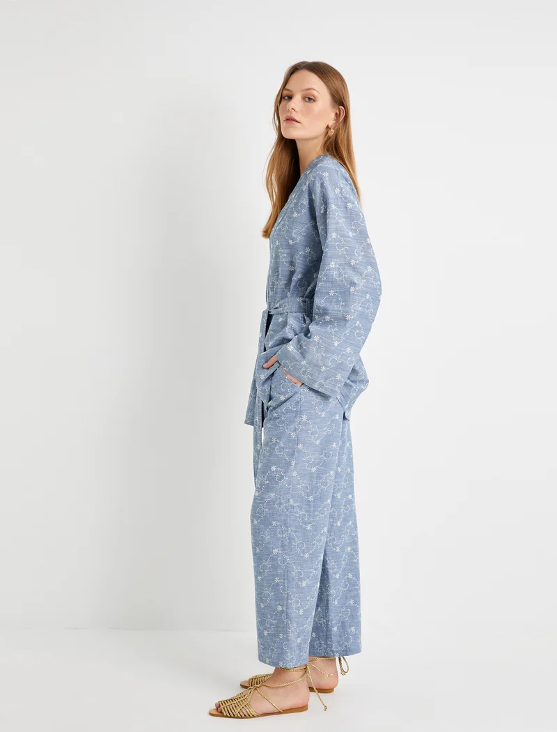 كوتون Pocket Detail Culotte Trousers