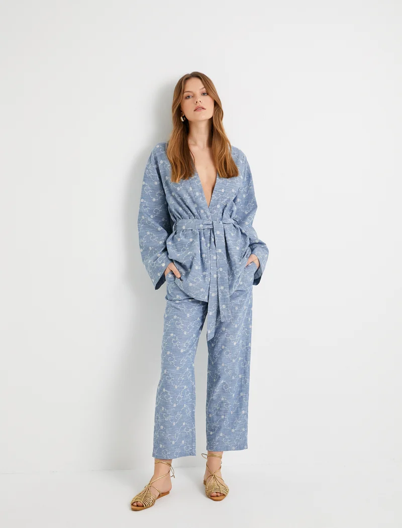 كوتون Pocket Detail Culotte Trousers