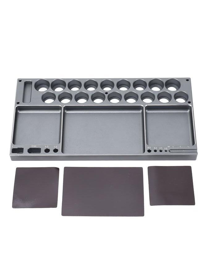 Thoraya RC Screwdriver Storage Rack Organizer Holder RC Tools Stand for RC Cars Trucks Drones Helicopters Airplanes Boats Models Titanium  - Image 1