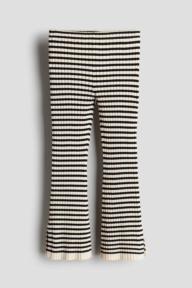 اتش اند ام Flared Rib-Knit Trousers
