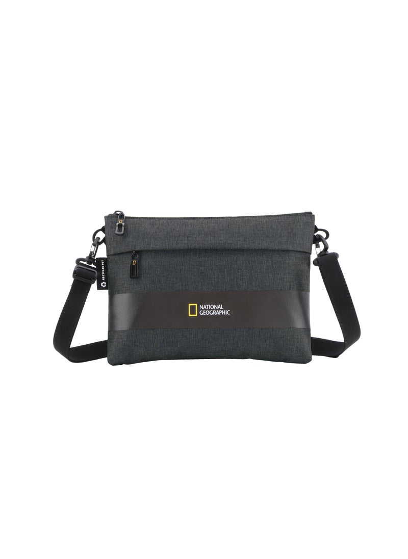 NATIONAL GEOGRAPHIC National Geographic Shadow RPET Shoulder Bag Anthracite, Durable Water Resistant Adjustable/Removable Strap, RFID Pocket Portable Organizer Pouch/Crossbody Bag Men and Women, School Travel College  - Image 1