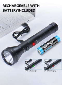 Generic Long Rechargeable Strong Light Flashlight Long-range Waterproof Outdoor Tactical Flashlight  - Image 1