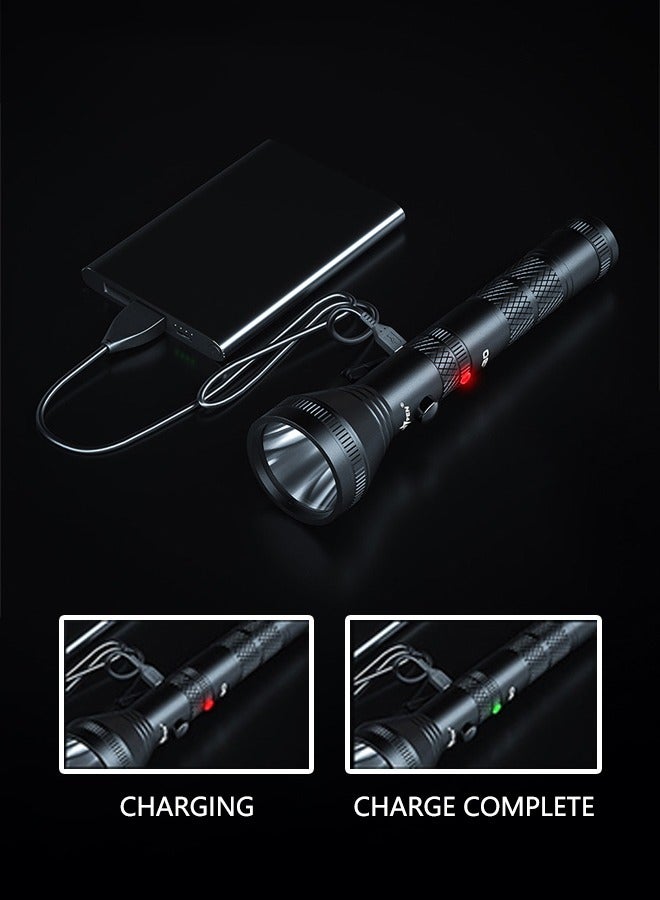 Long Rechargeable Strong Light Flashlight Long-range Waterproof Outdoor Tactical Flashlight