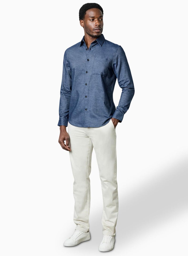French Connection Melange Flannel Shirt - Image 4