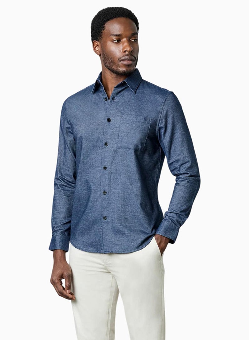 French Connection Melange Flannel Shirt - Image 3