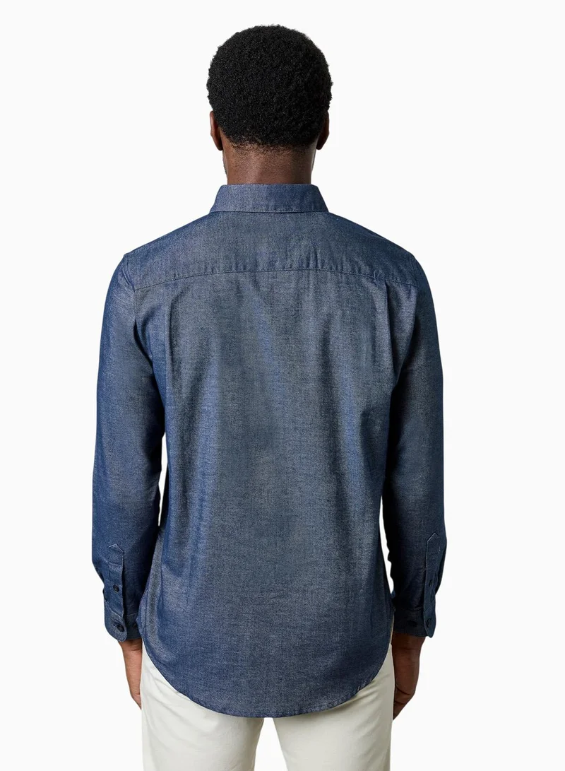 French Connection Melange Flannel Shirt